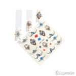 Küünte kleebised Blue flower nail sticker 2