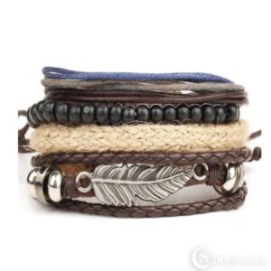 Käevõrude komplekt Brown leaf bracelet