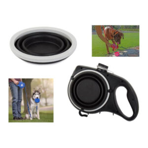 Multifunktsionaalne jalutusrihm Cat dog leash with a bowl
