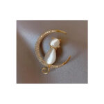 Pross Cat moon brooch