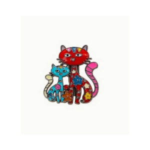 Pross Colorful cats brooch