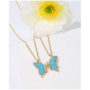Kaelakee ripatsiga Couple necklace butterfly blue