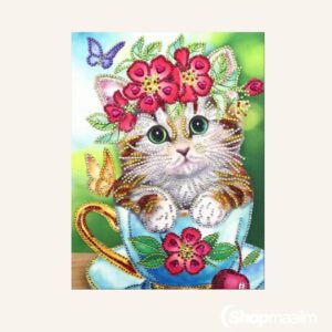 Kristalltikand / mosaiik-pilt Crystal cat 4