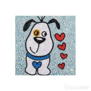 Kristalltikand / mosaiik-pilt Crystal dog hearts