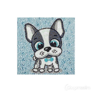Kristalltikand / mosaiik-pilt Crystal dog with bow