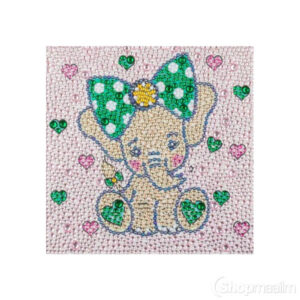 Kristalltikand / mosaiik-pilt Crystal elephant 4
