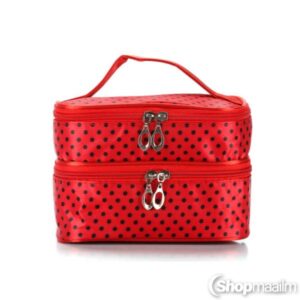 Meigikott Dotted beauty bag red