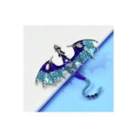 Pross Dragon brooch blue