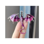 Pross Dragon brooch pink