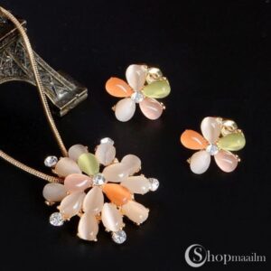 Kaelakee ja kõrvarõngad  Flower set