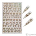 Küünte kleebised Gold butterflies nail sticker
