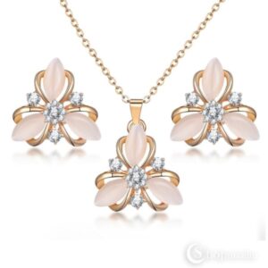 Kaelakee ja kõrvarõngad  Gold flower set