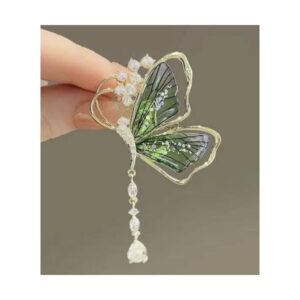 Pross Green butterfly brooch