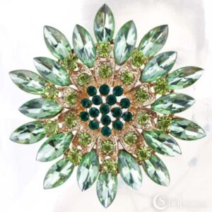 Pross Green flower brooch 2