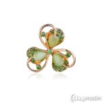 Pross Green flower brooch 5