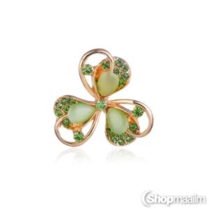 Pross Green flower brooch 5