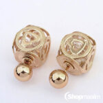Kõrvarõngad Heart double stud