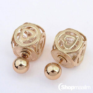 Kõrvarõngad Heart double stud