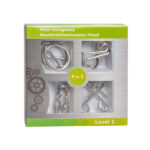 Metallist puslekomplekt IQ brain puzzle 4 pcs