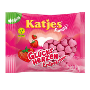 Kommid Katjes Family Glücksherzen Erdbeerliebe