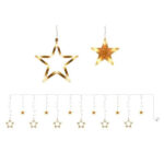 Valguskett LED light curtain stars warm white 138 LED