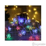 Valguskett LED snowflake multicolor