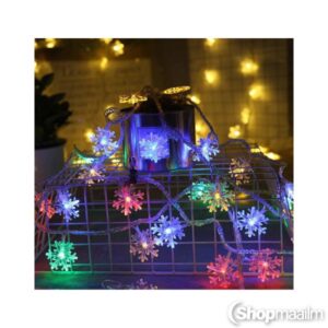 Valguskett LED snowflake multicolor