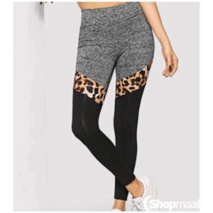 Naiste retuusid Leopard grey leggings - S/M