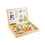 Kahepoolne joonistustahvel Magnetic Wooden Puzzle
