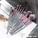Meigipintslite komplekt Make up brushes green 2