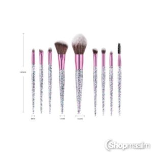 Meigipintslite komplekt Make up brushes green 9 pcs