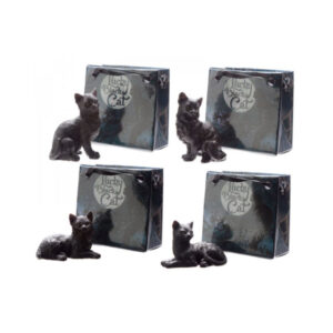 Kujuke Mini black cat in a mini gift bag