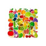 Segatud kleepsud Mixed stickers fruits and vegetables