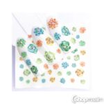 Küünte kleebised Multicolor flower nail sticker 2
