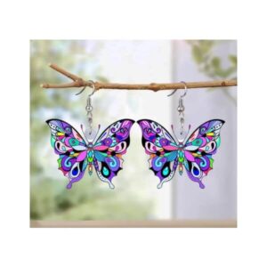 Kõrvarõngad Multicolored butterflies earrings