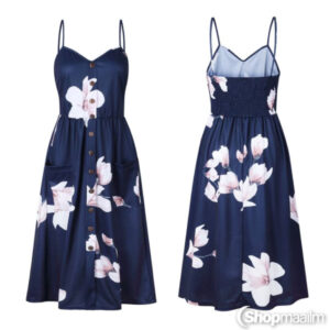 Kleit Pink flower dress - S/M