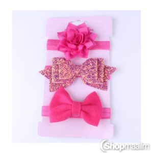 Peapaelad lastele Pink headband 3 pcs 3