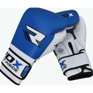 Poksikindad RDX Hide Leather Training Boxing Gloves – BLUE 14 oz