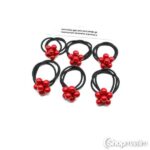 Juuksekumm Red flower scrunchy