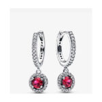 Kõrvarõngad Red round earrings 925