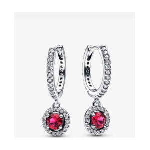 Kõrvarõngad Red round earrings 925