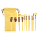 Meigipintslite komplekt SET OF 12 MAKEUP BRUSHES YELLOW