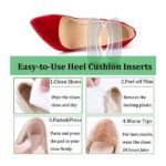 Silikoongeelist tallatoed Shoe Heel Liners 2 pcs