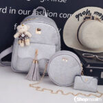 Seljakott, kott, kaardihoidja Silver backpack 3 pcs 2