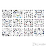 Küünte kleebised Space nail stickers
