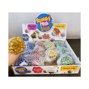 Stressivastane mänguasi Squishy Mesh Ball glitter