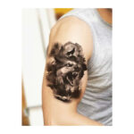 Ajutine tatoveering Temporary tattoo angry wolf