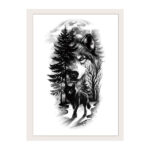 Ajutine tatoveering Temporary tattoo wolves