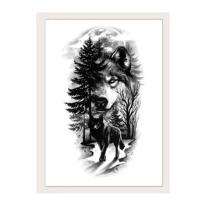 Ajutine tatoveering Temporary tattoo wolves