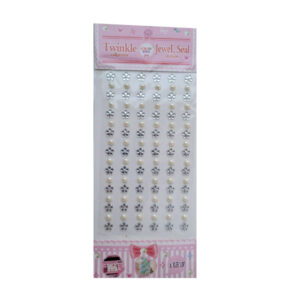 Dekoratiivsed kleebised Twinkle stickers silver flowers